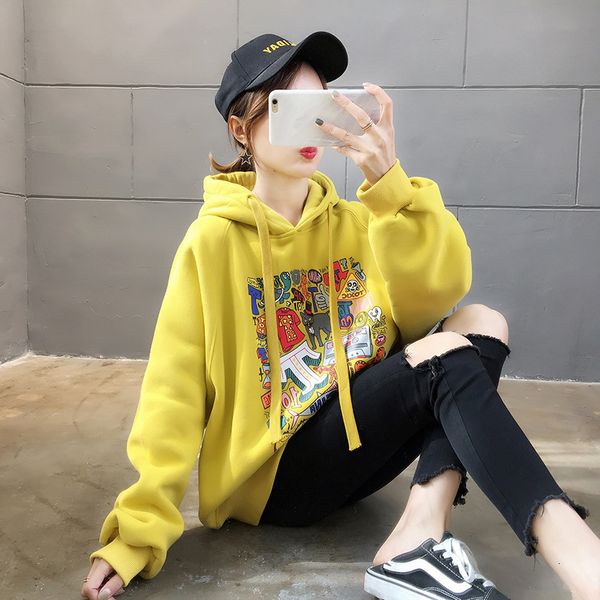 2021 new sweatshirts autumn winter casual cartoon prining solid hooded fleece pocket oversized sweatshirt nydv, Black
2021 new sweatshirts autumn winter casual cartoon prining solid hooded fleece pocket oversized sweatshirt nydv, Black