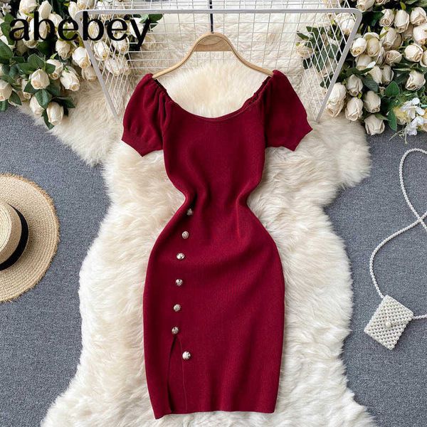 women knitted dress korean o neck blackless elastic pencil dress summer slim streetwear short dress 210715, Black;gray
women knitted dress korean o neck blackless elastic pencil dress summer slim streetwear short dress 210715, Black;gray
