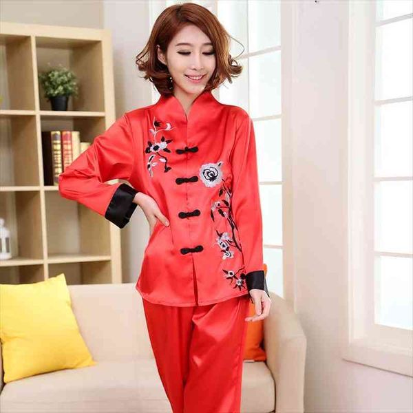 chinese style red embroidery women sleepwear pajamas set spring autumn satin 2pcs floral pyjamas suit plus size 3xl, Black;red
chinese style red embroidery women sleepwear pajamas set spring autumn satin 2pcs floral pyjamas suit plus size 3xl, Black;red
