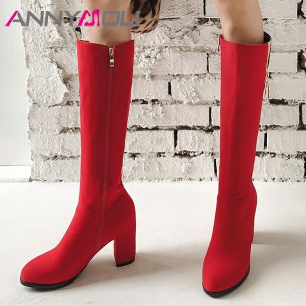 boots annymoli woman high heel knee zip chunky long metal decoration lady shoes autumn winter red size 43, Black
boots annymoli woman high heel knee zip chunky long metal decoration lady shoes autumn winter red size 43, Black