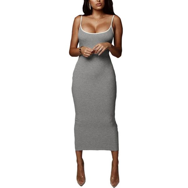 casual dresses women hip-wrapped dress ladies sling backless long vestidos summer slim party 2021, Black;gray
casual dresses women hip-wrapped dress ladies sling backless long vestidos summer slim party 2021, Black;gray