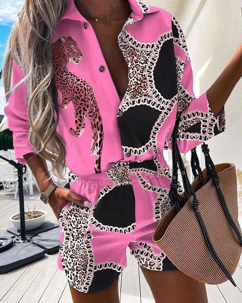 women's tracksuits rmsfe 2021 autumn women fashion commuter leopard long sleeve lapel printed shirt shorts two-piece set, Gray
women's tracksuits rmsfe 2021 autumn women fashion commuter leopard long sleeve lapel printed shirt shorts two-piece set, Gray