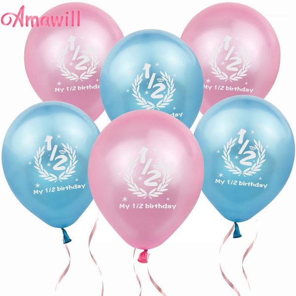 party decoration amawill my 1/2 birthday pink blue balloon it's half decorations 6 months latex balloons boy&girl 7d1
party decoration amawill my 1/2 birthday pink blue balloon it's half decorations 6 months latex balloons boy&girl 7d1