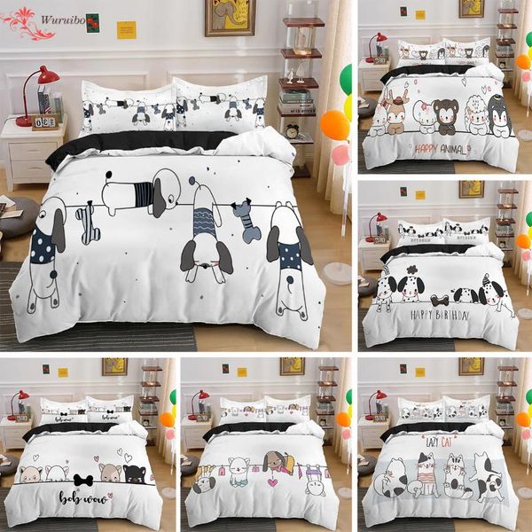 bedding sets cute cat puppy dog set animal duvet cover with pillowcase bedclothes twin//king size bed room for kids gift
bedding sets cute cat puppy dog set animal duvet cover with pillowcase bedclothes twin//king size bed room for kids gift