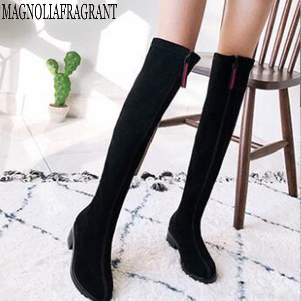 boots over the knee female winter stretch boot flat bottom women tight with front zipper long tube women's y438, Black
boots over the knee female winter stretch boot flat bottom women tight with front zipper long tube women's y438, Black