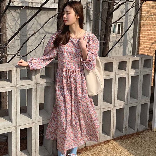 Square-necked Floral 2021 Spring Autumn Sleeves Elegant Long Chic Dress Play Axcw, Black;gray 
Square-necked Floral 2021 Spring Autumn Sleeves Elegant Long Chic Dress Play Axcw, Black;gray