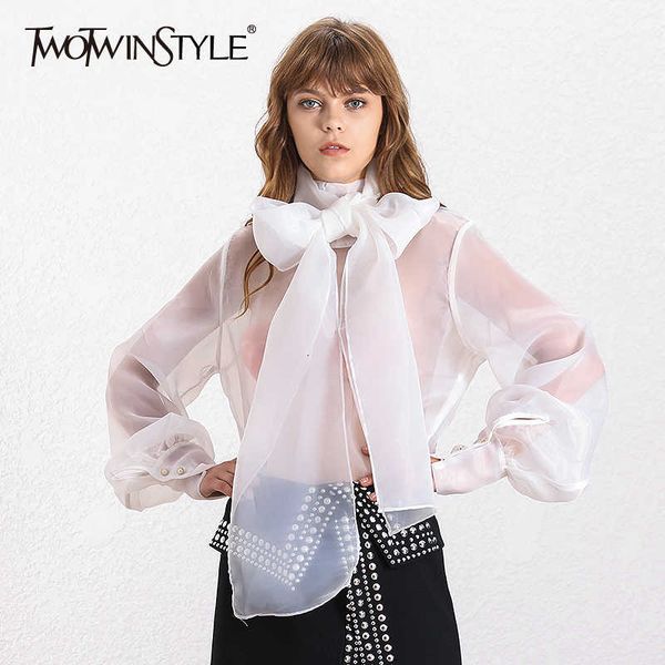 twotwinstyle elegant perspective womens and blouses lantern sleeve lace up plus size shirts female 2021 autumn fashion new cx200616, White
twotwinstyle elegant perspective womens and blouses lantern sleeve lace up plus size shirts female 2021 autumn fashion new cx200616, White