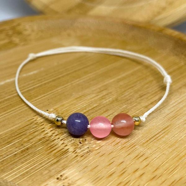 charm bracelets pink crystal women handmade minimalist rope jewelry girl purple natural stones beads accessories gift female wholesale, Golden;silver
charm bracelets pink crystal women handmade minimalist rope jewelry girl purple natural stones beads accessories gift female wholesale, Golden;silver