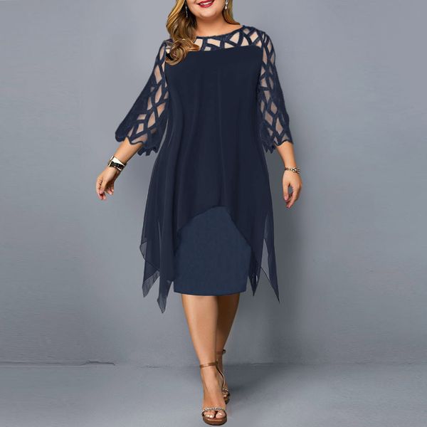women's dress plus size birthday party dress ladies elegant mesh sleeve wedding club outfits dresses for women summer, Black;gray
women's dress plus size birthday party dress ladies elegant mesh sleeve wedding club outfits dresses for women summer, Black;gray