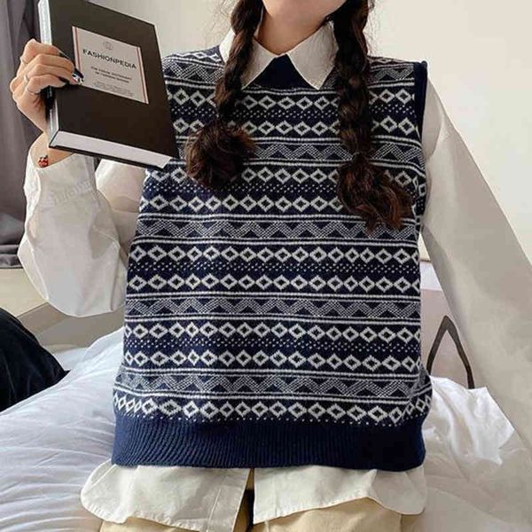 women's vests retro short knitted sweater vest women korean style loose o-neck autumn woman fashion casual sleeveless 6k3q, Black;white
women's vests retro short knitted sweater vest women korean style loose o-neck autumn woman fashion casual sleeveless 6k3q, Black;white