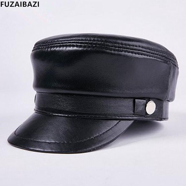 wide brim hats fuzaibazi fashion genuine leather quality first layer sheepskin military hat autumn winter male bone flat cap, Blue;gray
wide brim hats fuzaibazi fashion genuine leather quality first layer sheepskin military hat autumn winter male bone flat cap, Blue;gray
