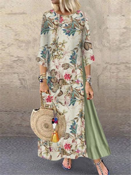summer three quarter sleeve womens dress ankle length casual 5xl plus size joining together clothing, Black;gray
summer three quarter sleeve womens dress ankle length casual 5xl plus size joining together clothing, Black;gray