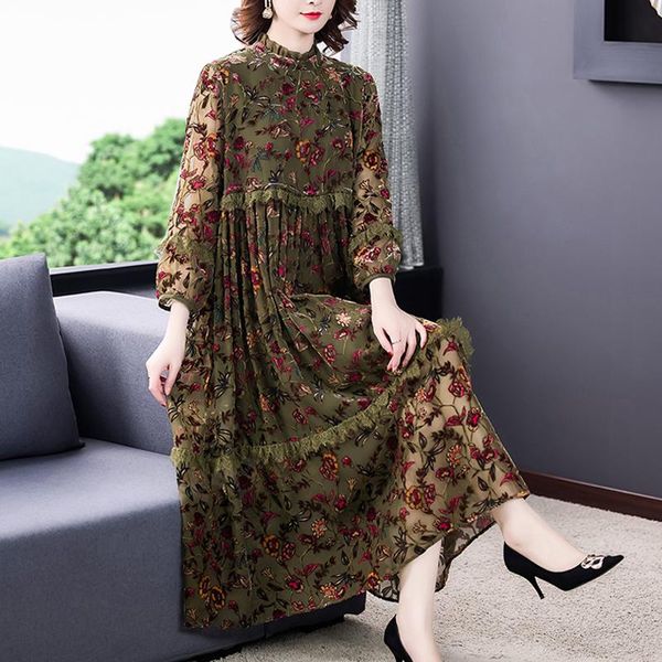 clothing 2021 autumn new velvet jacquard loose large size burnt flower long dress printed spliced robe 4xl rh665, Black;gray
clothing 2021 autumn new velvet jacquard loose large size burnt flower long dress printed spliced robe 4xl rh665, Black;gray