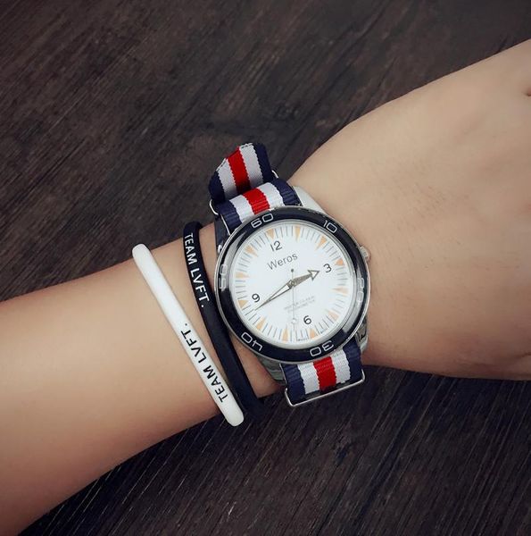 wristwatches fashion couple classics mens watch quartz analog canvas band casual sports watches women's top, Slivery;brown
wristwatches fashion couple classics mens watch quartz analog canvas band casual sports watches women's top, Slivery;brown