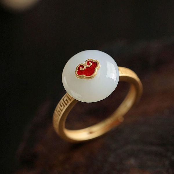 cluster rings independent design ancient gold craftsmanship natural hetian jade round opening adjustable exquisite and elegant ladies ring, Golden;silver
cluster rings independent design ancient gold craftsmanship natural hetian jade round opening adjustable exquisite and elegant ladies ring, Golden;silver