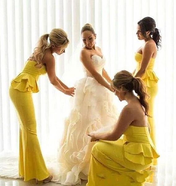 new elegant 2021 yellow bridesmaid es strapless peplum african maid of honor gown log formal wedding guest robe de soriee f6l1, White;pink
new elegant 2021 yellow bridesmaid es strapless peplum african maid of honor gown log formal wedding guest robe de soriee f6l1, White;pink