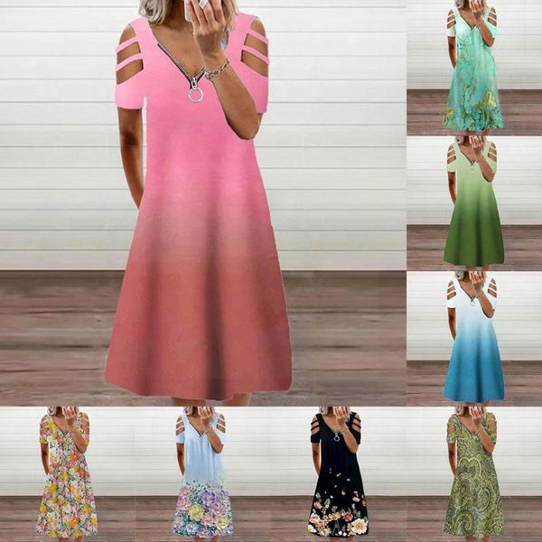 casual dresses 2021 summer women loose color hollow short zipper sleeve sundress ladies dress v-neck female j7z2, Black;gray
casual dresses 2021 summer women loose color hollow short zipper sleeve sundress ladies dress v-neck female j7z2, Black;gray