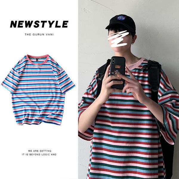 2021 new summer cotton striped t-shirt men's fashion casual o-neck t shirt men streetwear korean loose short-sleeved tshirt mens s-5xl, White;black
2021 new summer cotton striped t-shirt men's fashion casual o-neck t shirt men streetwear korean loose short-sleeved tshirt mens s-5xl, White;black