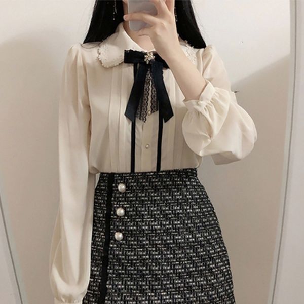 2021 beautiful female spring vintage preppy japanese style choreography design button elegant pink white shirts b5qq, White;black
2021 beautiful female spring vintage preppy japanese style choreography design button elegant pink white shirts b5qq, White;black