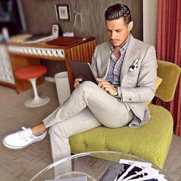 men's suits & blazers handsome and light beige tuxedo fashion wedding dress custom groomsmen wear (jacket + pants), White;black
men's suits & blazers handsome and light beige tuxedo fashion wedding dress custom groomsmen wear (jacket + pants), White;black