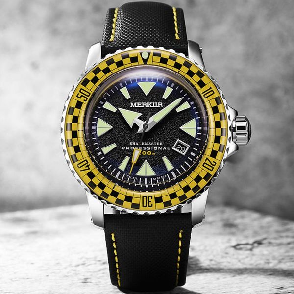wristwatches merkur men's sporty diving watch 45mm black dial luminous yellow rotating bezel nh35 automatic movement 20atm water resist, Slivery;brown
wristwatches merkur men's sporty diving watch 45mm black dial luminous yellow rotating bezel nh35 automatic movement 20atm water resist, Slivery;brown
