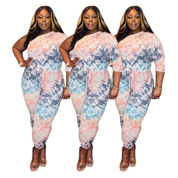 plus size tracksuits women's clothing printed slanted shoulder sleeves asymmetrical lace-up pants two piece suit wholesale drop, Black
plus size tracksuits women's clothing printed slanted shoulder sleeves asymmetrical lace-up pants two piece suit wholesale drop, Black