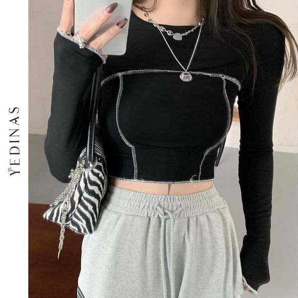 yedinas t-shirt women long sleeve shirt slim crop causal korean style tee femme o neck tshirt female 210527, White
yedinas t-shirt women long sleeve shirt slim crop causal korean style tee femme o neck tshirt female 210527, White