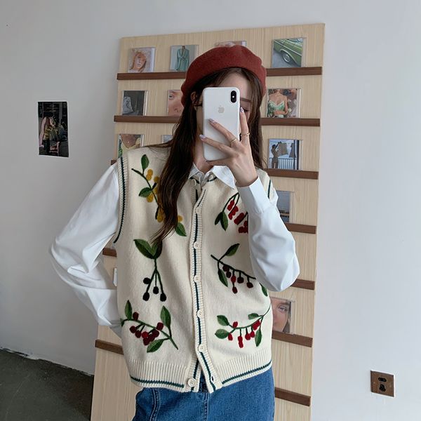2021 new autumn heavy industry art retro handmade crocheted sweater vest knitted cardigan women xb0y, White;black
2021 new autumn heavy industry art retro handmade crocheted sweater vest knitted cardigan women xb0y, White;black