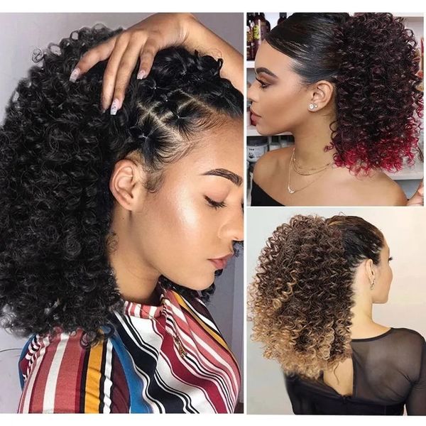 2022 women classical kinky curly ponytail hair extensions afro clip pieces 14 inches, Black
2022 women classical kinky curly ponytail hair extensions afro clip pieces 14 inches, Black