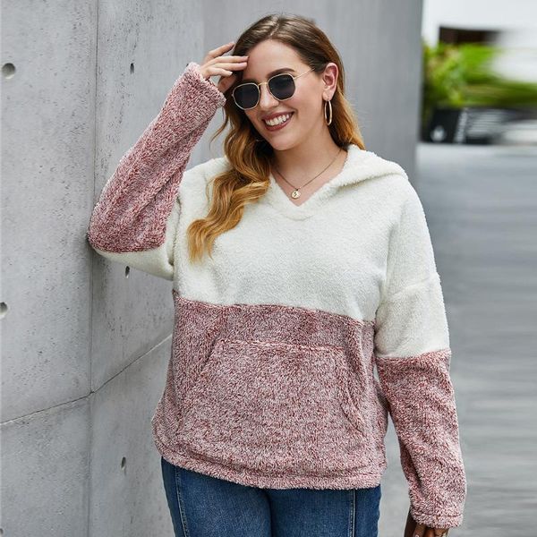 plus size t-shirt winter fleece hoodie women's long sleeve thick hooded fall oversized spliced hoody female casual loose sweatshirt, Black
plus size t-shirt winter fleece hoodie women's long sleeve thick hooded fall oversized spliced hoody female casual loose sweatshirt, Black