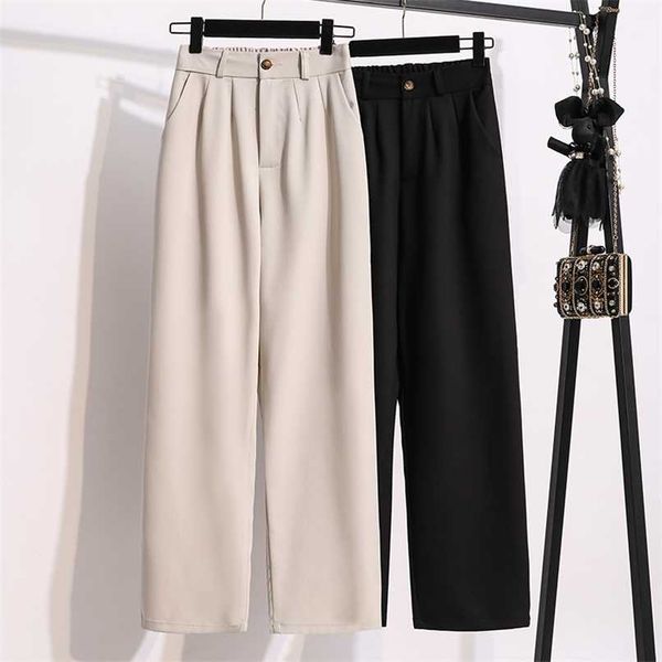 black beige wide-legged suit pants female high waist plus large size boyfriend for women's clothing trouser oversize d0250 211008, Black;white
black beige wide-legged suit pants female high waist plus large size boyfriend for women's clothing trouser oversize d0250 211008, Black;white