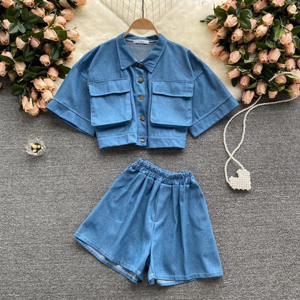 women's tracksuits retro tooling style suit summer dress with big pockets slim short all-match wide-leg pants two-piece gl403, Gray
women's tracksuits retro tooling style suit summer dress with big pockets slim short all-match wide-leg pants two-piece gl403, Gray