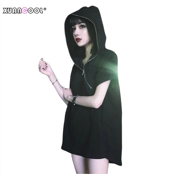 women's hoodies & sweatshirts xuancool 2021 gothic clothes black solid hooded cotton loose pullovers diagonal zipper long
women's hoodies & sweatshirts xuancool 2021 gothic clothes black solid hooded cotton loose pullovers diagonal zipper long