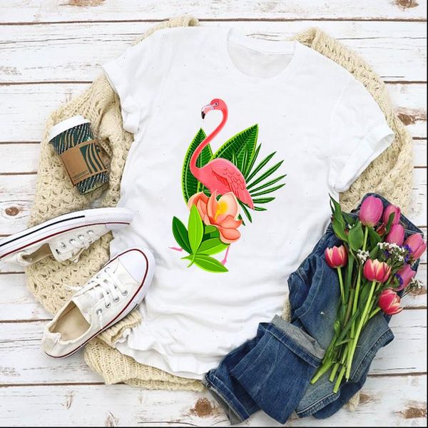 women graphic cartoon flamingo beach flower print lady summer t shirt lady clothes womens clothing female t shirt, White
women graphic cartoon flamingo beach flower print lady summer t shirt lady clothes womens clothing female t shirt, White