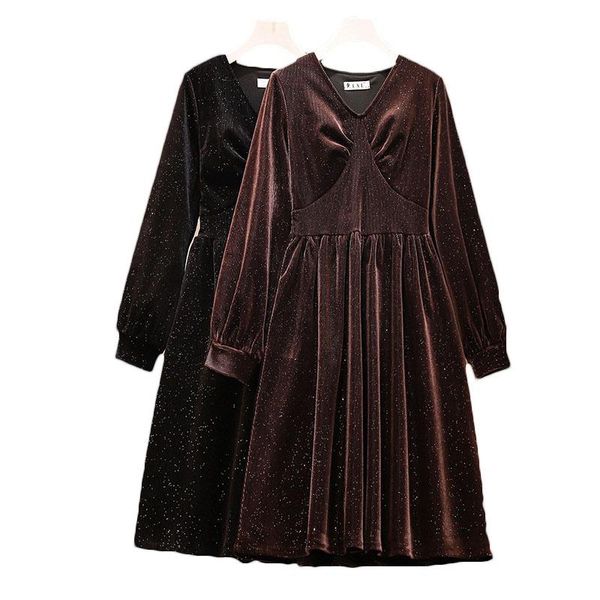 casual dresses 2021 spring autumn plus size women's loose thin black dress elegant long sleeve v-neck m887, Black;gray
casual dresses 2021 spring autumn plus size women's loose thin black dress elegant long sleeve v-neck m887, Black;gray