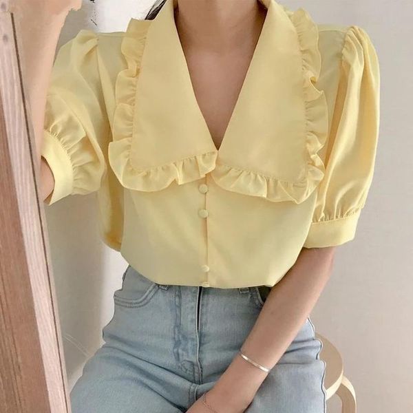 women's blouses & shirts sweet short white chiffon blouse women ruffled slim shirt korean chic puff sleeve womens blusas mujer
women's blouses & shirts sweet short white chiffon blouse women ruffled slim shirt korean chic puff sleeve womens blusas mujer