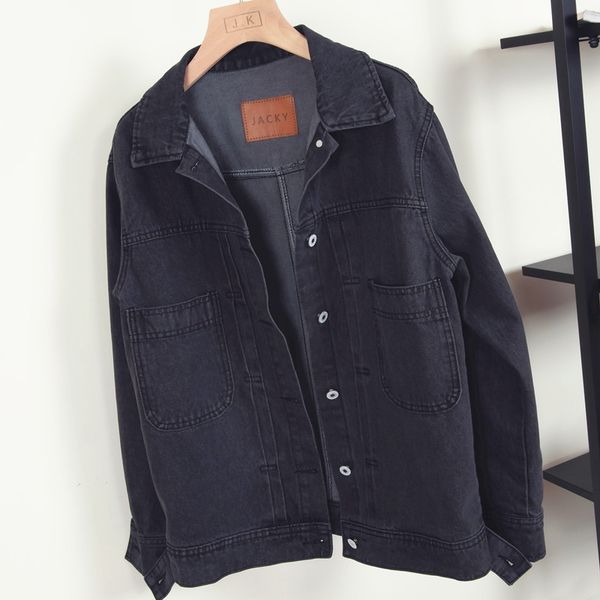 autumn fashion casual loose black mid jeans women student outerwear vintage pocket long sleeve denim jacket female 1lo3, Black;brown
autumn fashion casual loose black mid jeans women student outerwear vintage pocket long sleeve denim jacket female 1lo3, Black;brown