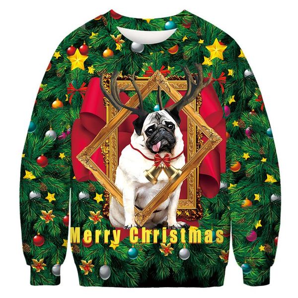 men's sweaters funny dog christmas sweater pullover ugly jumpers men women autumn winter crewneck xmas sweatshirt, White;black
men's sweaters funny dog christmas sweater pullover ugly jumpers men women autumn winter crewneck xmas sweatshirt, White;black