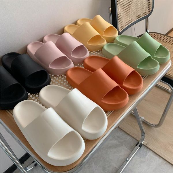 slippers ladies summer simple solid color couples home non-slip thick bottom comfortable trendy fashion can be worn outside., Black
slippers ladies summer simple solid color couples home non-slip thick bottom comfortable trendy fashion can be worn outside., Black