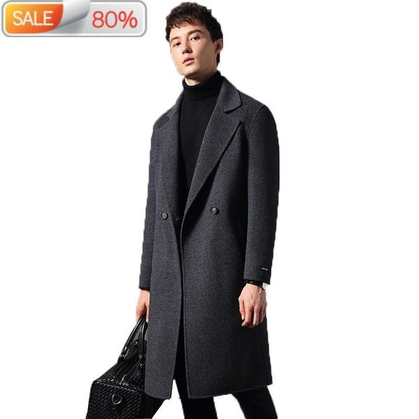 men's wool & blends 2021 breasted coat double face long jacket men blazer mens coats and jackets abrigo hombre b21576, Black
men's wool & blends 2021 breasted coat double face long jacket men blazer mens coats and jackets abrigo hombre b21576, Black