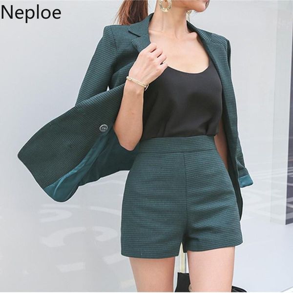 two piece dress neploe korean office lady plaid 2 pcs wimen set turn down collar button blazer + high waist hip short work style conjuntos 4, White
two piece dress neploe korean office lady plaid 2 pcs wimen set turn down collar button blazer + high waist hip short work style conjuntos 4, White