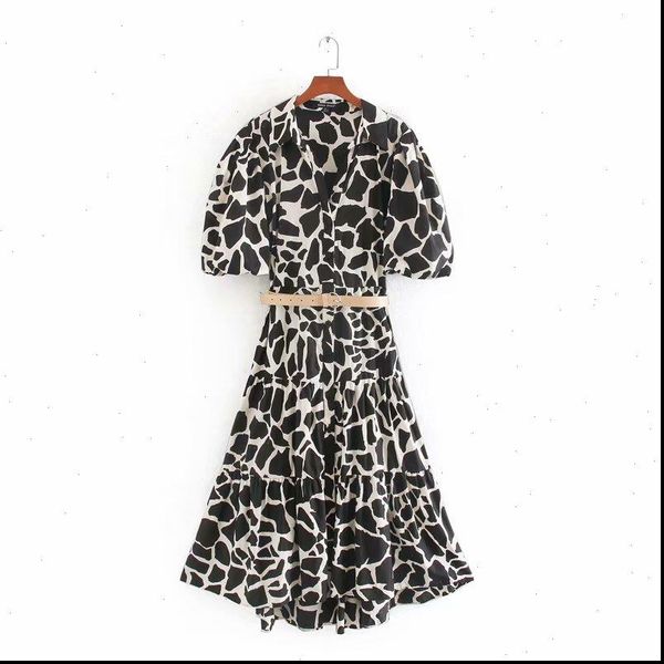 2021 women vintage animal pattern printing sashes dress lady lantern sleeve hem ruffles vestidos chic casual slim dresses ds3543, Black;gray
2021 women vintage animal pattern printing sashes dress lady lantern sleeve hem ruffles vestidos chic casual slim dresses ds3543, Black;gray