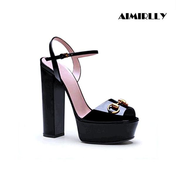 sandals fashion women's peep toe high heels platform chunky heel buckle strap ladies evening party shoes, Black
sandals fashion women's peep toe high heels platform chunky heel buckle strap ladies evening party shoes, Black
