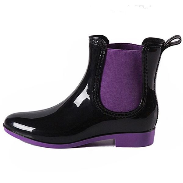 boots nice fashion elastic band solid women rain boot waterproof rubber low heel shoes, Black
boots nice fashion elastic band solid women rain boot waterproof rubber low heel shoes, Black