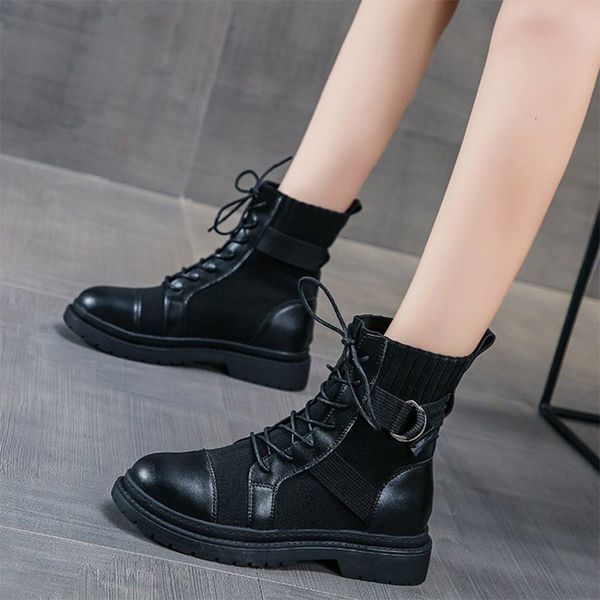 2021 women ankle boots ladies fashion knitting lace up motorcycle botas autumn footwear casual shoes new o9yz qfc4, Black
2021 women ankle boots ladies fashion knitting lace up motorcycle botas autumn footwear casual shoes new o9yz qfc4, Black