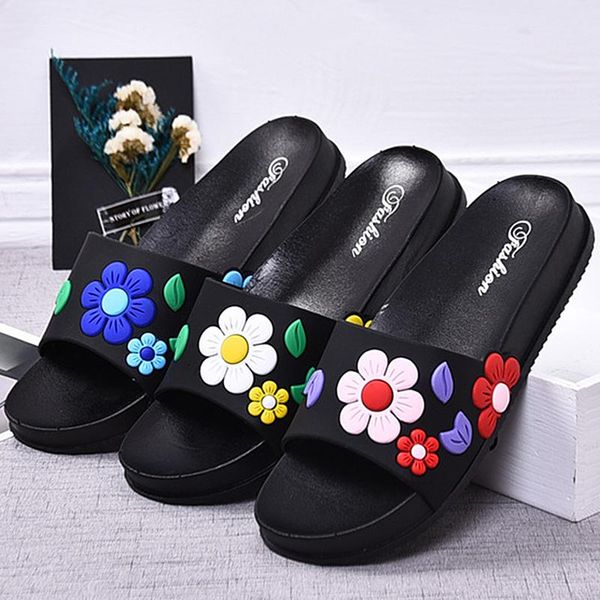 slippers summer sandals women nonslip cartoon flower flops soft bottom beach slides on bathroom thick sandalias de mujer, Black
slippers summer sandals women nonslip cartoon flower flops soft bottom beach slides on bathroom thick sandalias de mujer, Black