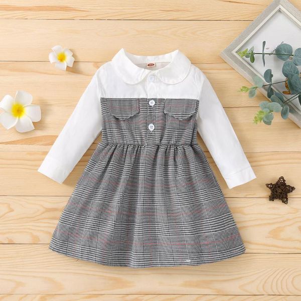 girl's dresses children's dress large lapel pocket long sleeve stitched stripe plaid is suitable for girls from 3 months to years, Red;yellow
girl's dresses children's dress large lapel pocket long sleeve stitched stripe plaid is suitable for girls from 3 months to years, Red;yellow