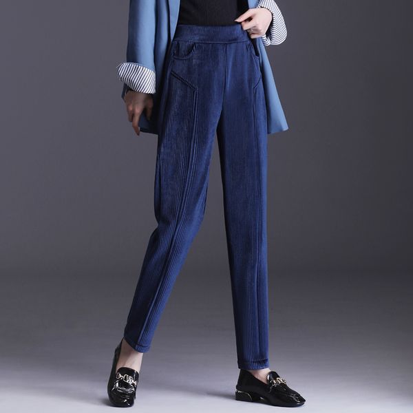 2021 new vintage autumn winter blue women high elastic waist casual ladies black trousers harem long pants s-6xl 9dj6, Black;white
2021 new vintage autumn winter blue women high elastic waist casual ladies black trousers harem long pants s-6xl 9dj6, Black;white