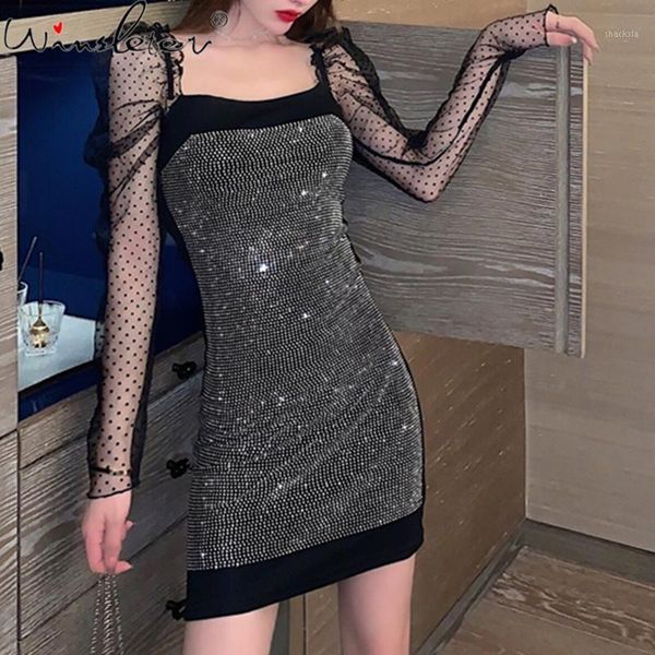 mini package hip bodycon dress girls shiny diamonds spliced mesh elegant women long sleeve party club dresses d0d814a casual, Black;gray
mini package hip bodycon dress girls shiny diamonds spliced mesh elegant women long sleeve party club dresses d0d814a casual, Black;gray