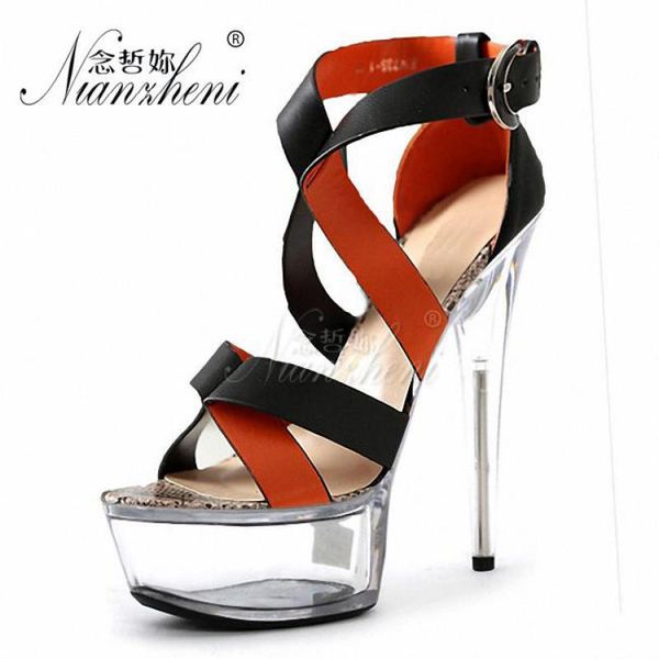 sandals 6 inches mixed colors stiletto heels lady shoes style models nightclub retro party dress mature stripper roman concise, Black
sandals 6 inches mixed colors stiletto heels lady shoes style models nightclub retro party dress mature stripper roman concise, Black